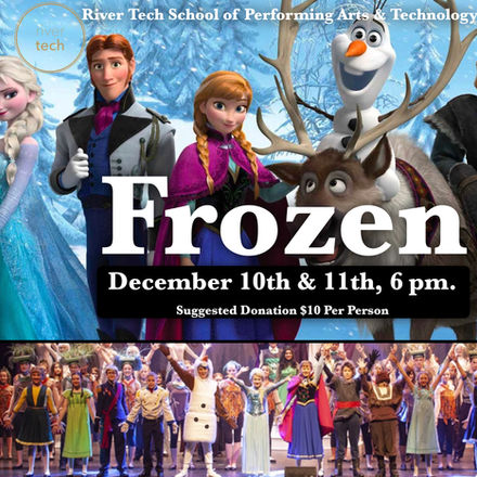 Promotional poster for a River Tech musical production